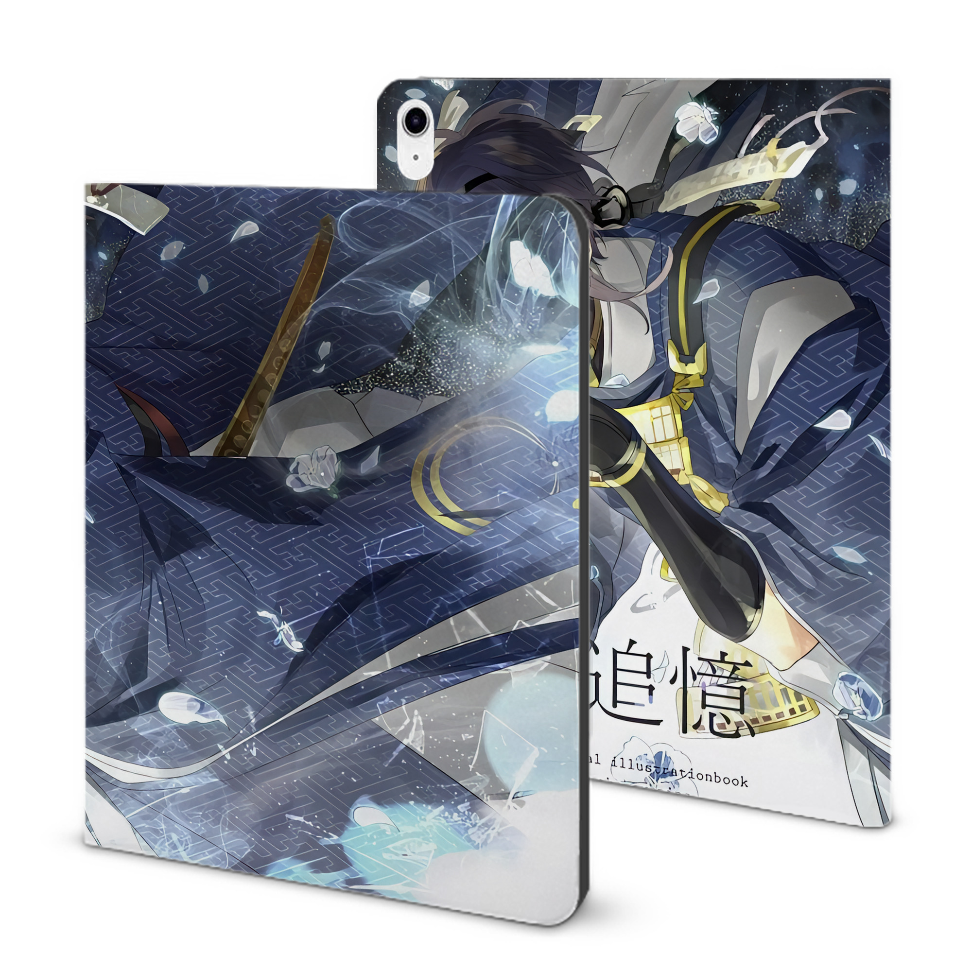 （画像用） 刀剣乱舞 Touken Ranbu IPad ケース ブック型 PUレザー TPU 耐衝撃 軽量 薄型 ペン収納なし 全面保護 IPad 各モデル対応